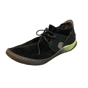 JSPORT Men's Black Leather Lace Up Sneakers- Size 10